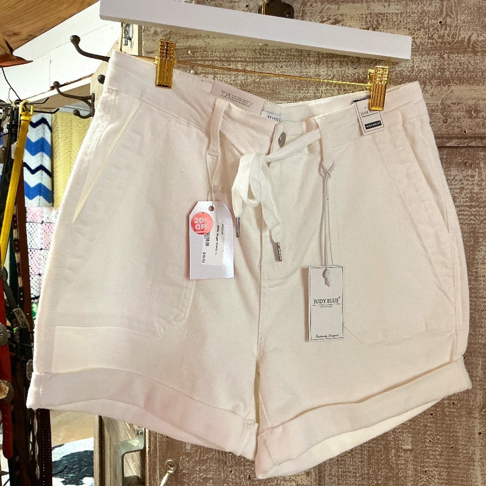Judy Blue White Denim Shorts